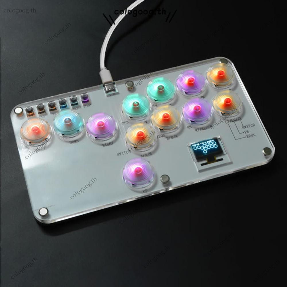 Arcade Stick Controller Leverless Controller ต่อสู้ Sticks สําหรับ PC/PS4/PS3/Switch