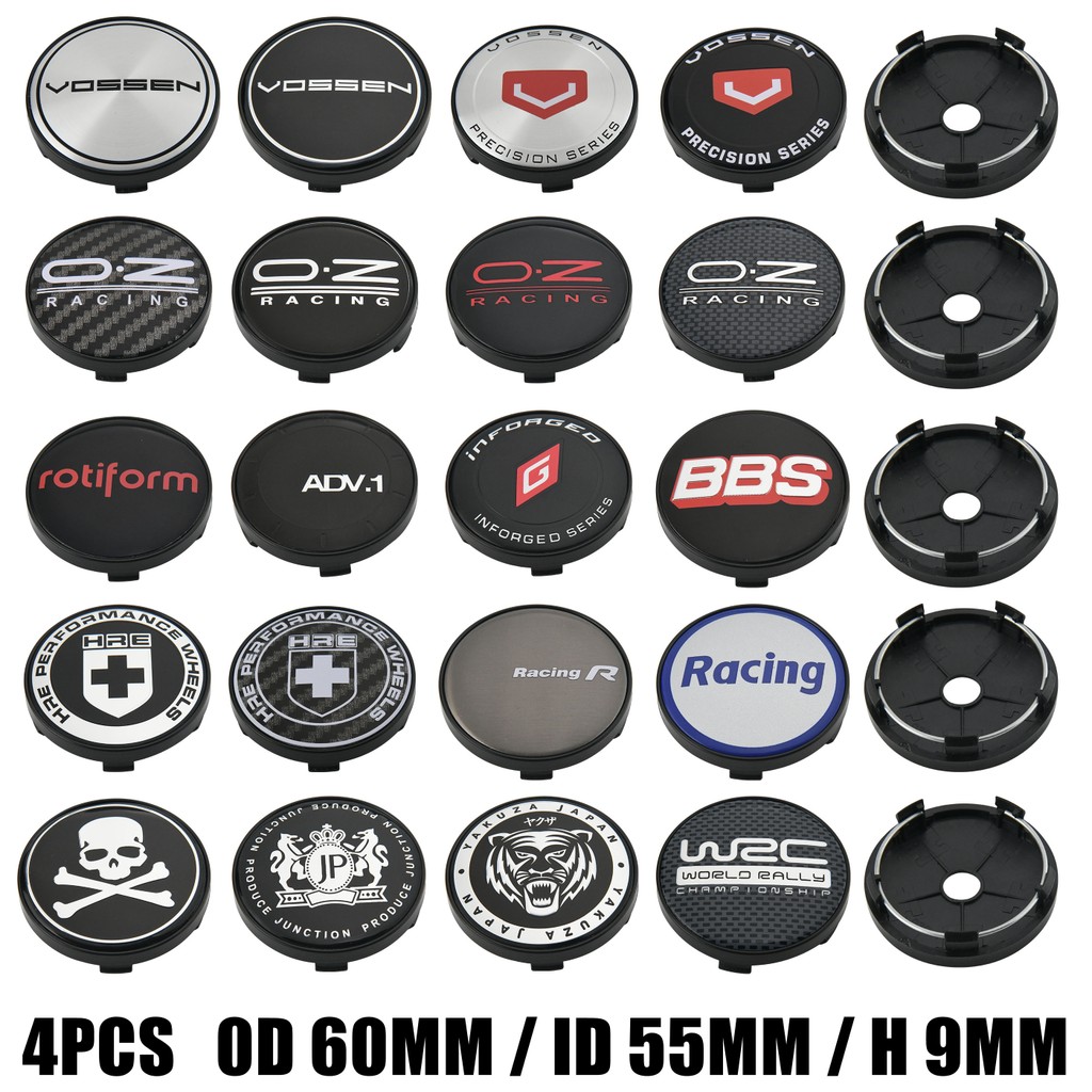 4ตัว ฝาครอบดุมล้อ VOSSEN 60มม ฝาปิดดุมล้อ OZ ขอบ HRE สติ๊กเกอร์ ฝาครอบดุมล้อรถเก๋ง INFORGED ADV.1 Ra