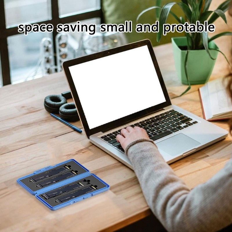 Zzz M 2 Solid Disk Holder Box Solid Disk Case สําหรับฮาร์ดไดรฟ์กันฝุ่นกันกระแทก
