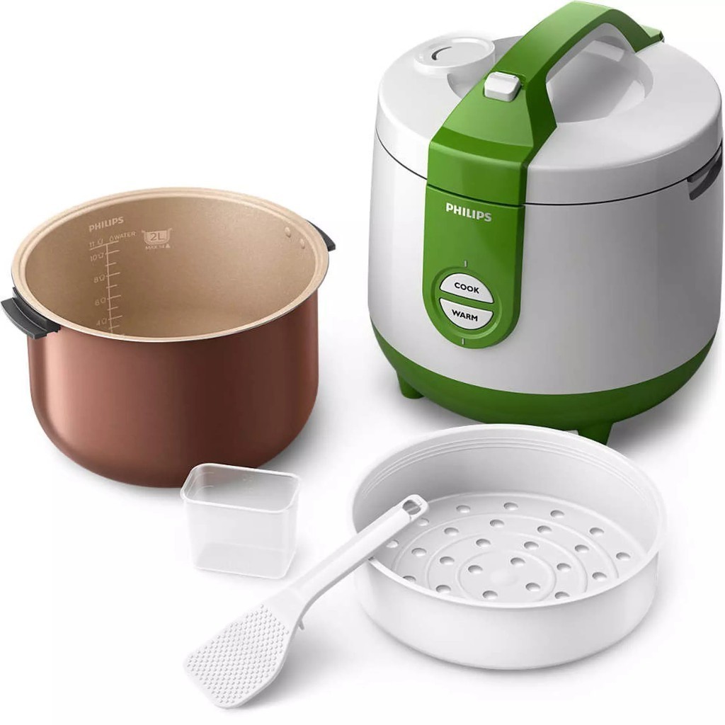 หุงไว 🔥โปร2.2🔥 PHILIPS หม้อหุงข้าวอุ่นทิพย์ ความจุ 2 ลิตร รุ่น HD3119 ทําความร้อน 3 มิติอัจฉริย