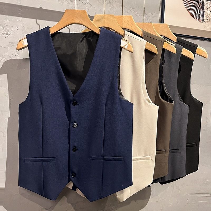 Eershenshi เสื้อสูทผู้ชายสไตล์อังกฤษตะวันตกงานแต่งงานเกาหลี Slim Best Man เสื้อสูท - รูปที่ 3