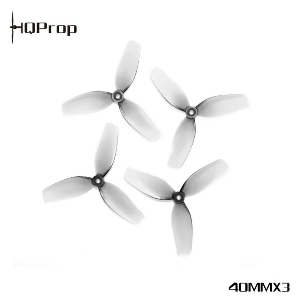 1.6-H1 HQProp Ultralight 40MMX3 4ใบ 1MM & 1.5MM Shaft Micro Whoop Prop ใบพัดของโดรนจิ๋ว คุณภาพเหนียว ทน แรง