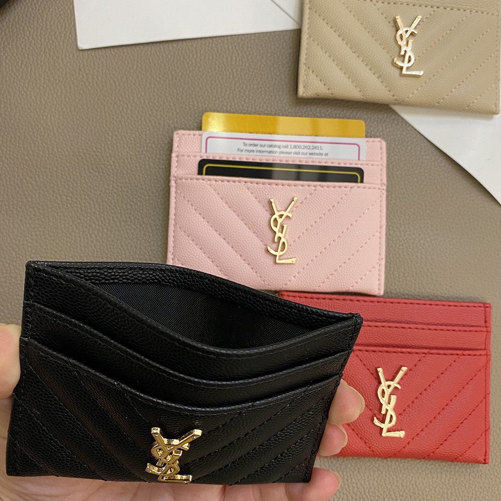 กระเป๋าใส่บัตรหนังหลากสี 5 ช่องแฟชั่นลายกระเป๋าบัตรสําหรับผู้ชาย/ผู้หญิงแฟชั่น ใช่