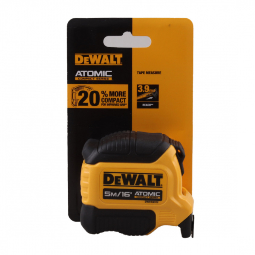 🔥ส่งเร็ว ถูกสุด🔥DEWALT ตลับเมตร ATOMIC รุ่น DWHT38112-30THA  ยาว 5 เมตร/DWHT38118 ยาว 8 เมตร Finger Lock หยุดสายวัด - รูปที่ 5