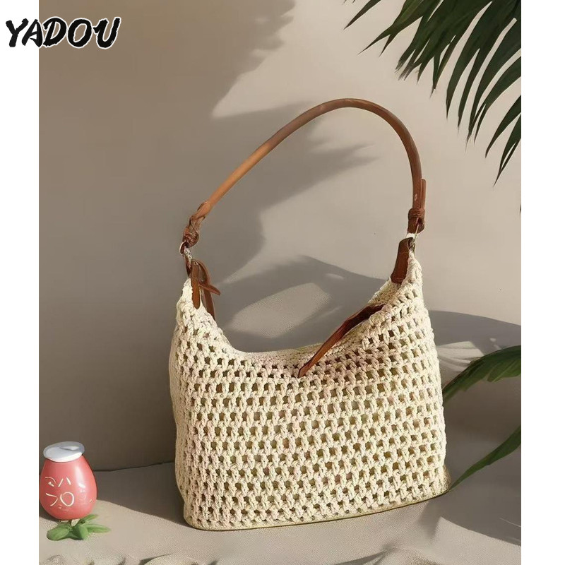 YADOU กระเป๋าผ้าระดับไฮเอนด์เฉพาะ Seaside Fashion กระเป๋าสะพายรุ่นเกาหลี