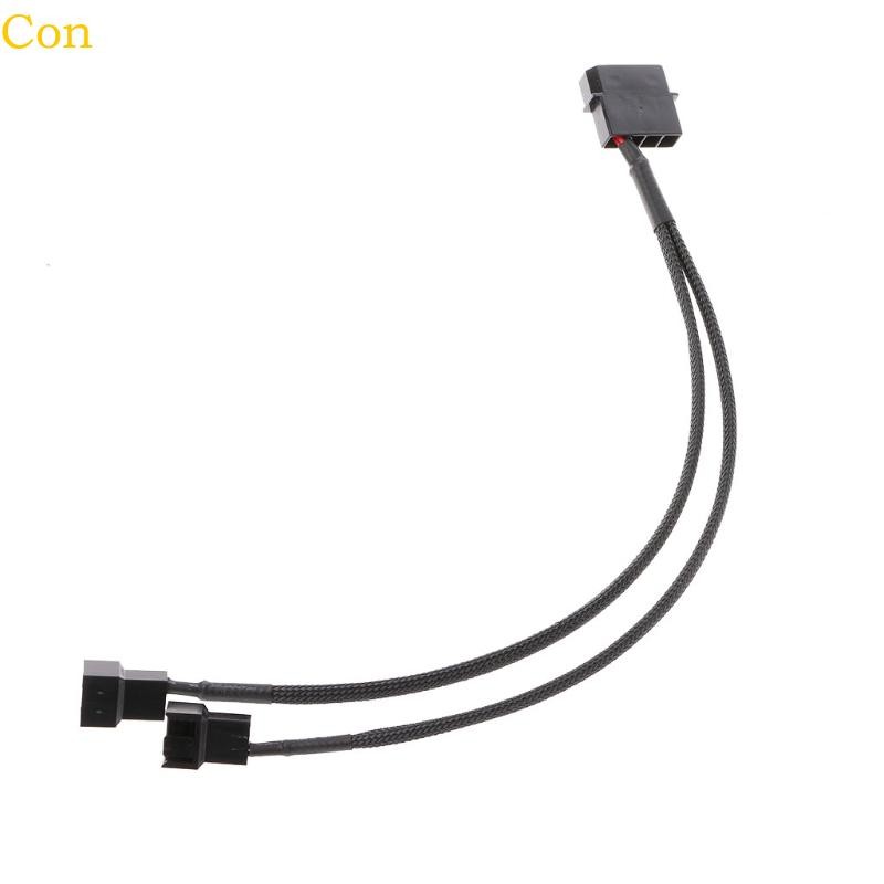 Con 4-Pin Molex Male to 3-Pin 4-Pin PWM Fan PC Fan Power Extension Cable Converter