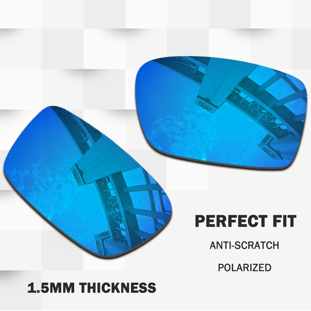 เลนส์เปลี่ยน POLARIZED 1.5 มม. สําหรับแว่นตากันแดด Oakley Gascan OO9014 60 มม. ป้องกันรอยขีดข่วนและทนต่อแรงกระแทก