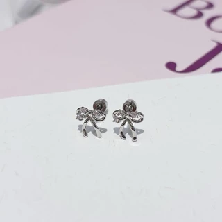 Jinjoo จิวต่างหู รุ่น Lumi Bow ก้านหนา 0.8 mm. สแตนเลส316