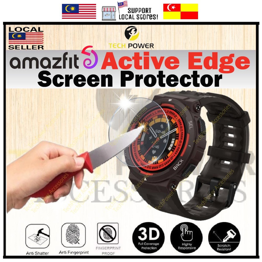 ฟิล์มกันรอยหน้าจอ Amazfit Active Edge กระจกนิรภัย / ฟิล์มกันรอยหน้าจอ TPU Amazfit Active Edge
