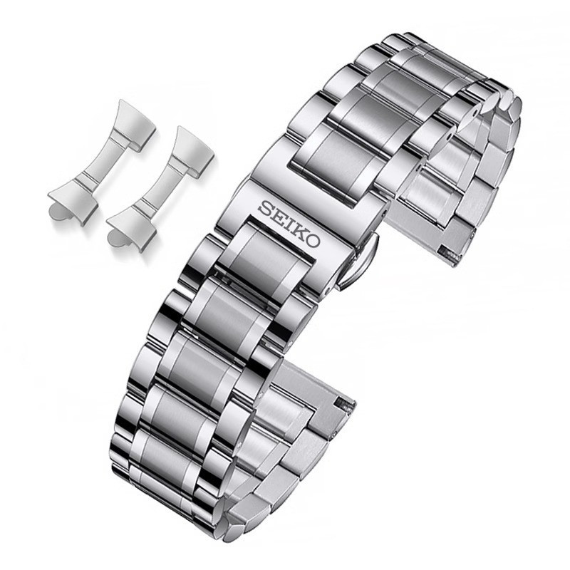 18/19/20/21/22มม. สายโลหะสแตนเลสสําหรับ ไซโก้ เลขที่. 5 สร้อยข้อมือนาฬิกาเหล็ก Seiko Water Ghost Cocktail Abalone สายนาฬิกาแบบกระป๋อง - รูปที่ 3