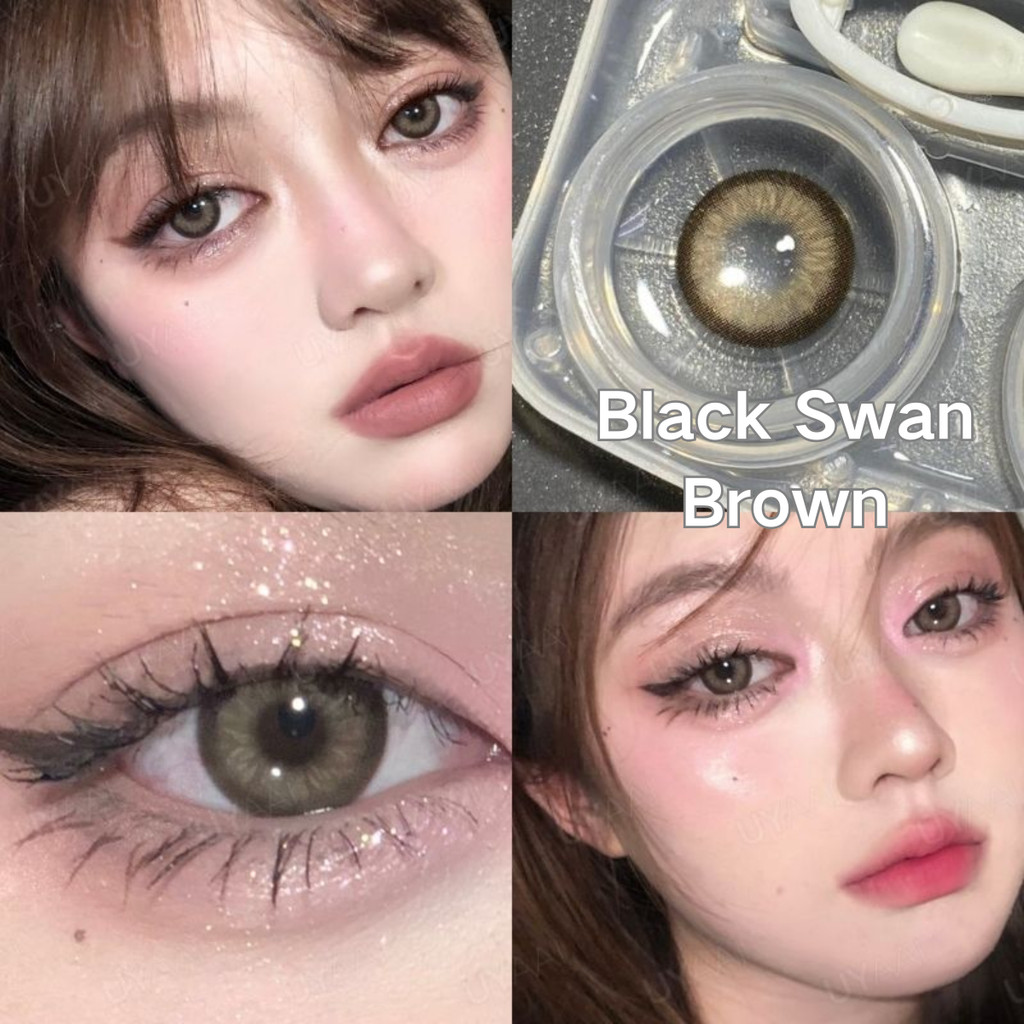 {เกรด -0.00~-5.00} UYAAI x FRESHLADY คอนแทคเลนส์สายตาสั้น สีน้ําตาล 14.5 มม.