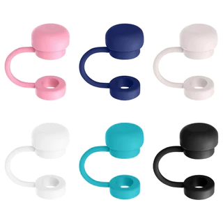 10มิลลิเมตรหมวกฟางซิลิโคนที่เรียบง่ายสีทึบอาหารเกรดเข้ากันได้สแตนลีย์ถ้วยน้ําถ้วยอุปกรณ์เสริมนมชาถ้วยป้องกันฝุ่นหมวก