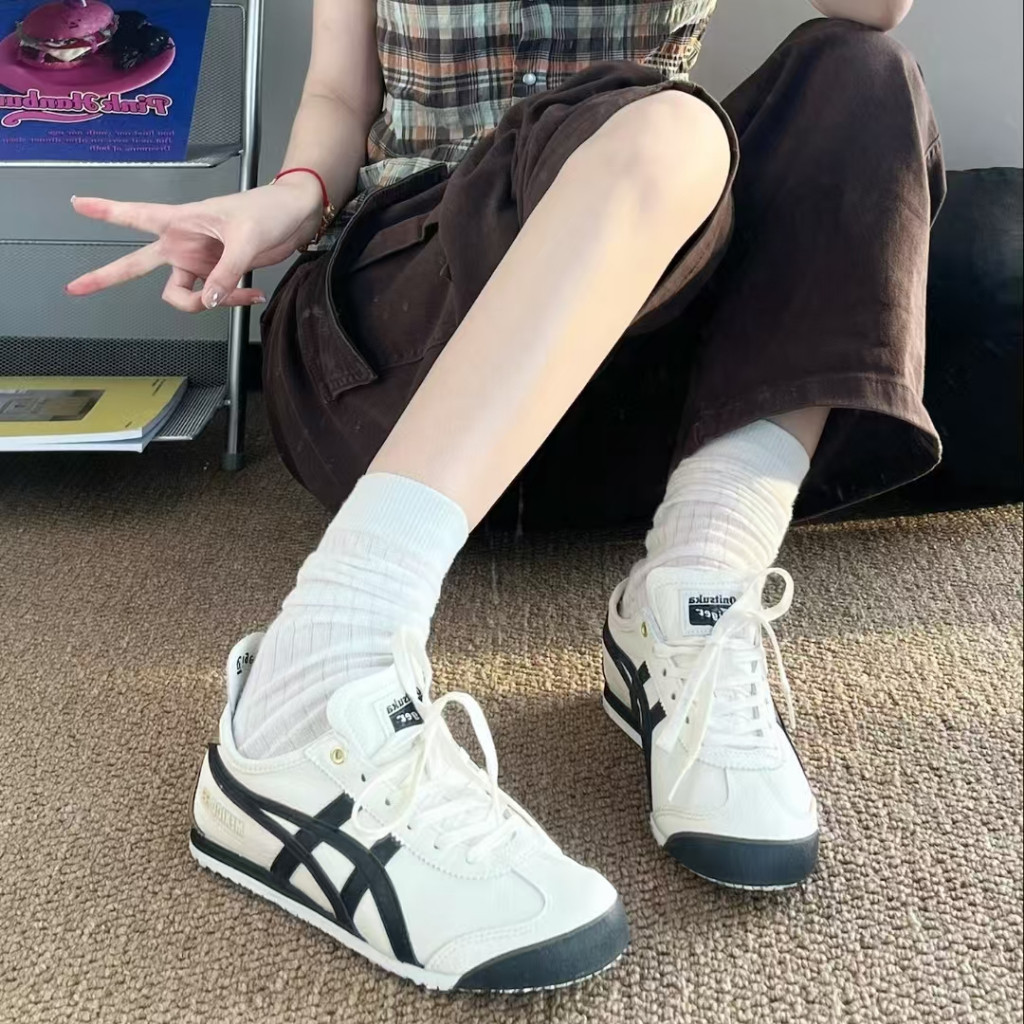 ❤️ของแท้ 100%❤️Onitsuka Tiger Mexico 66 รองเท้าลำลองพื้นนิ่ม ทันสมัยหลากหลาย สำหรับทั้งชายและหญิง
