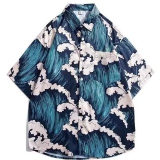 MNO.9 Hawaii HW2025 เสื้อฮาวาย พิมพ์ลาย เสื้อเชิ้ตชาย  เสื้อ…