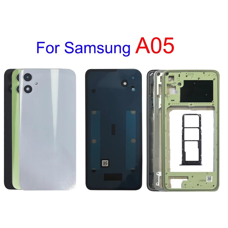 สําหรับ Samsung A05 ฝาหลังกรอบกลางและถาดซิม