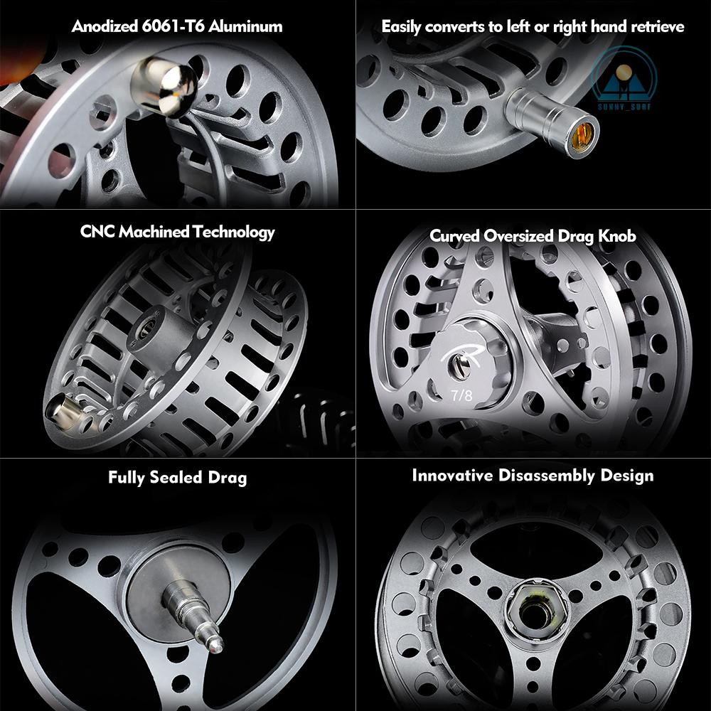 โลหะเต็มรูปแบบ Fly Fishing Reel อลูมิเนียมอัลลอยด์ Body Reel พร้อม Machined 3/4 5/6 7/8 ตกปลา Fly Reel