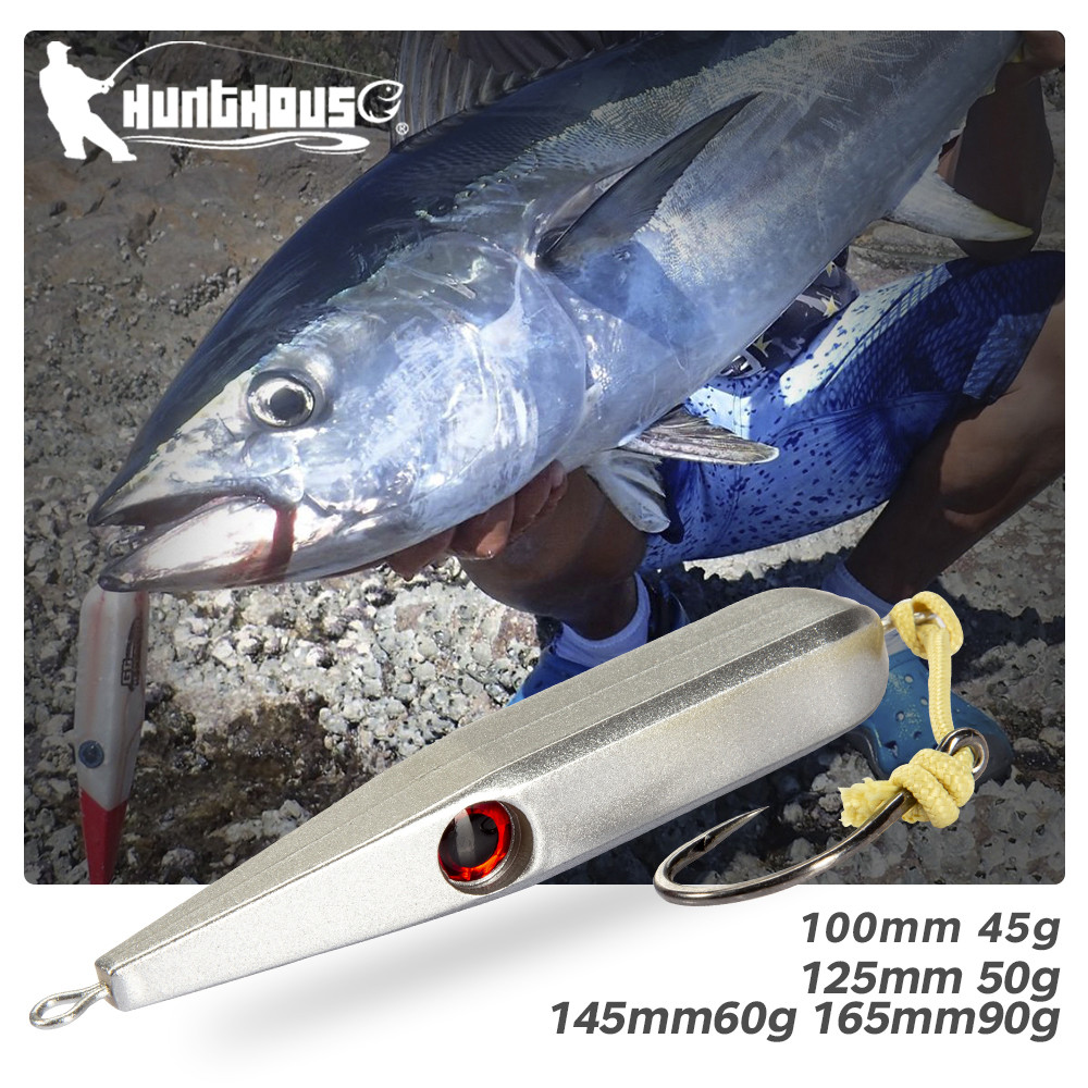 Hunthouse GT Sinking ดินสอตกปลา Lure Hard เหยื่อ Jackbait ช้า 40g 50g 60g เดินสุนัขน้ําเค็ม Trolling สําหรับ Seabass Tackle