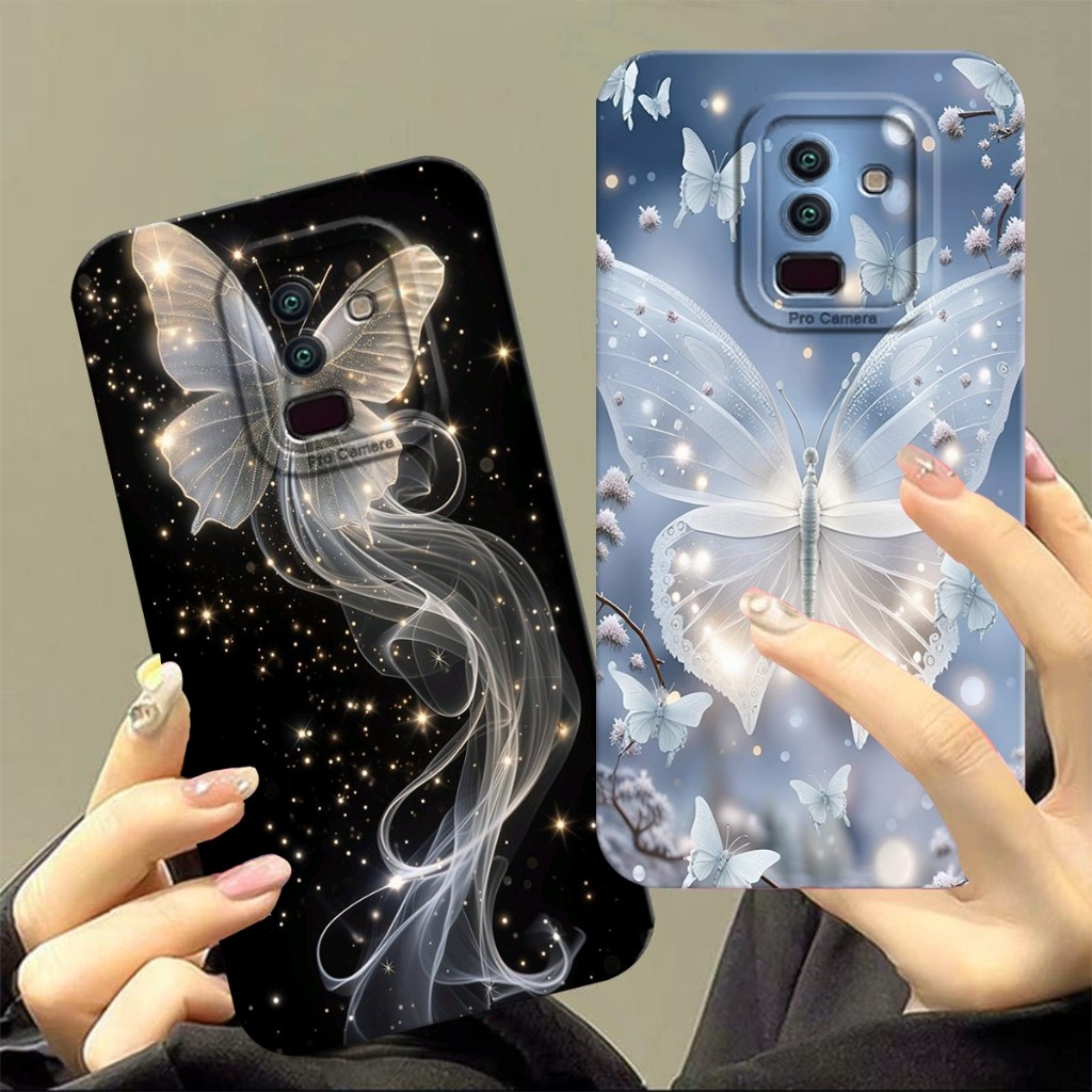 SAMSUNG เคสป้องกันกล้องผีเสื้อ TPU A6 Plus J8 J4 J4 Plus