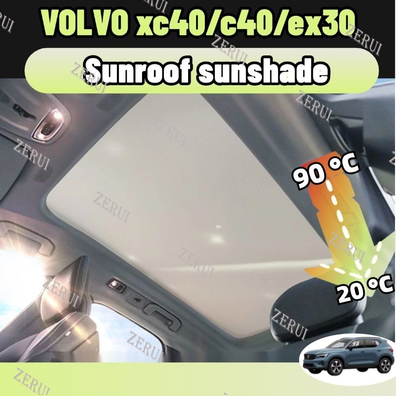 Zr สําหรับ Volvo ex30 c40 xc40 ev ซันรูฟบังแดดฉนวนกันความร้อนอุปกรณ์บังแดด uv