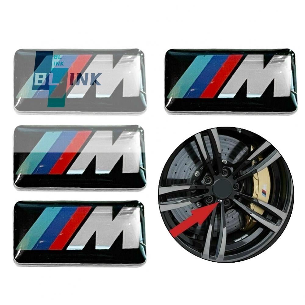 4PCS สําหรับ BMW M Tech ป้ายกีฬาสําหรับเสริมล้อขนาด 17 มม. x 9 มม.