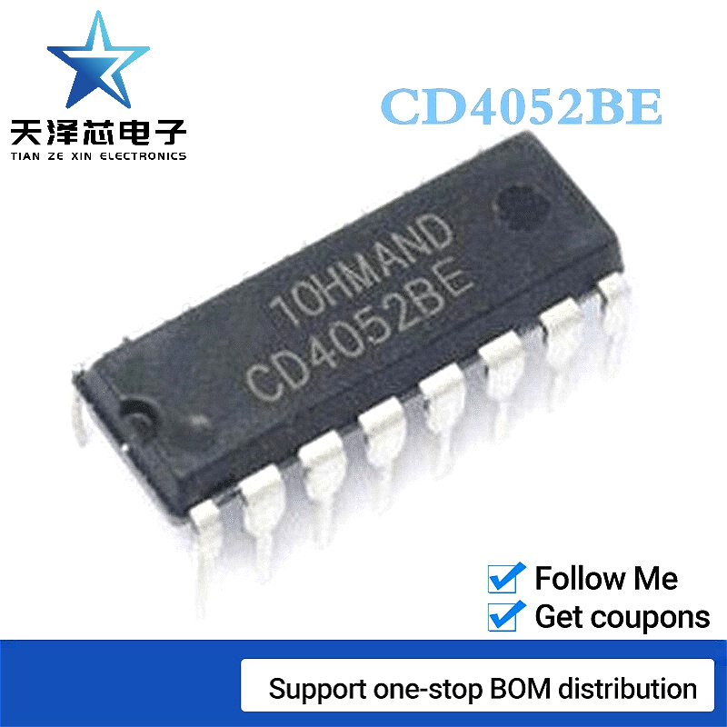 10 ชิ้น CD4052BE CD4052 4052 DIP16 IC คุณภาพสูงยอดนิยม