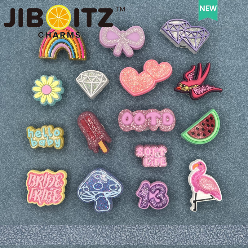 JIBBITZ cross charms ตัวติดรองเท้า แตงโมสายรุ้ง ตัวติดรองเท้า cross