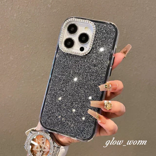 เพชรกรอบglitter Blingเคสโทรศัพท์เข้ากันได้สําหรับ For iPhone 17 16 15 14 13 12 11 Pro Max Plus กรณี