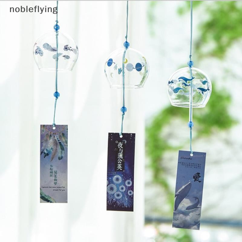 Nf 1 ชิ้น 1 ชิ้นสร้างสรรค์สไตล์ญี่ปุ่น Hibiscus Decor รูปแบบแก้วกระดิ่งลม nobleflying
