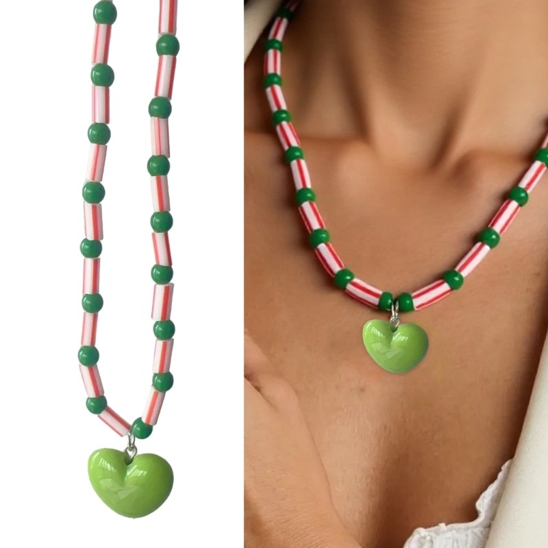 IOR สร้อยคอลูกปัดหลากสีสร้อยคอปรับได้สร้อยคอเสน่ห์สําหรับลุคแฟชั่น