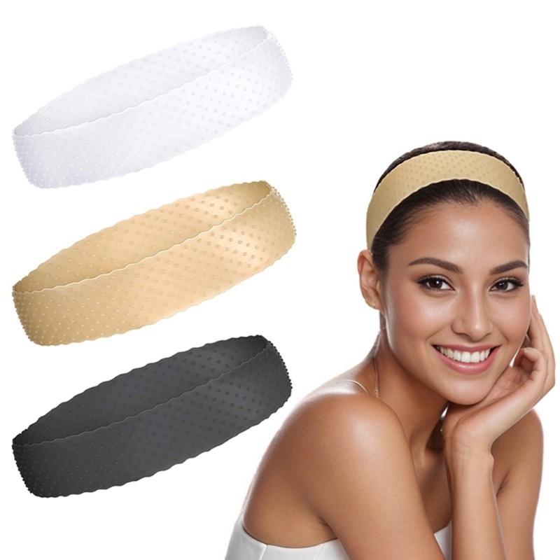 HO ยืดหยุ่นซิลิโคนWigs Bands Wigs Headbandสําหรับผู้หญิงสบายรุ่นตลอดทั้งวัน