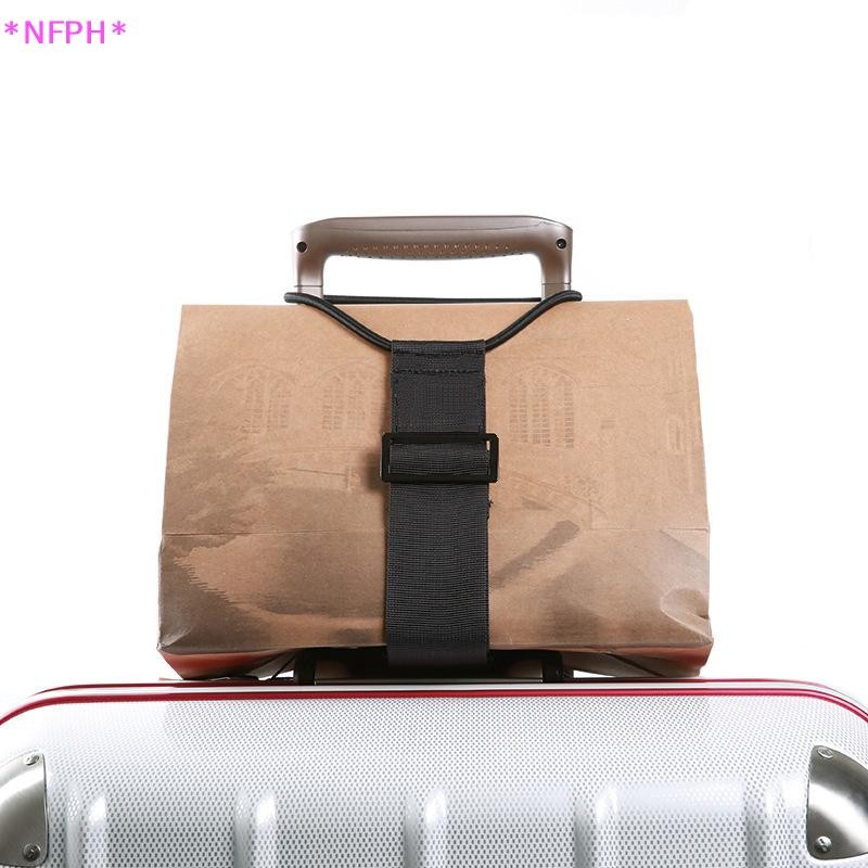 Nfph>หลายสียืดหยุ่นปรับสายรัดกระเป๋าเดินทาง Carrier สายคล้อง Baggage Bungee เข็มขัดกระเป๋าเดินทางเข็มขัด Travel Security พกพาบนสายรัดใหม่