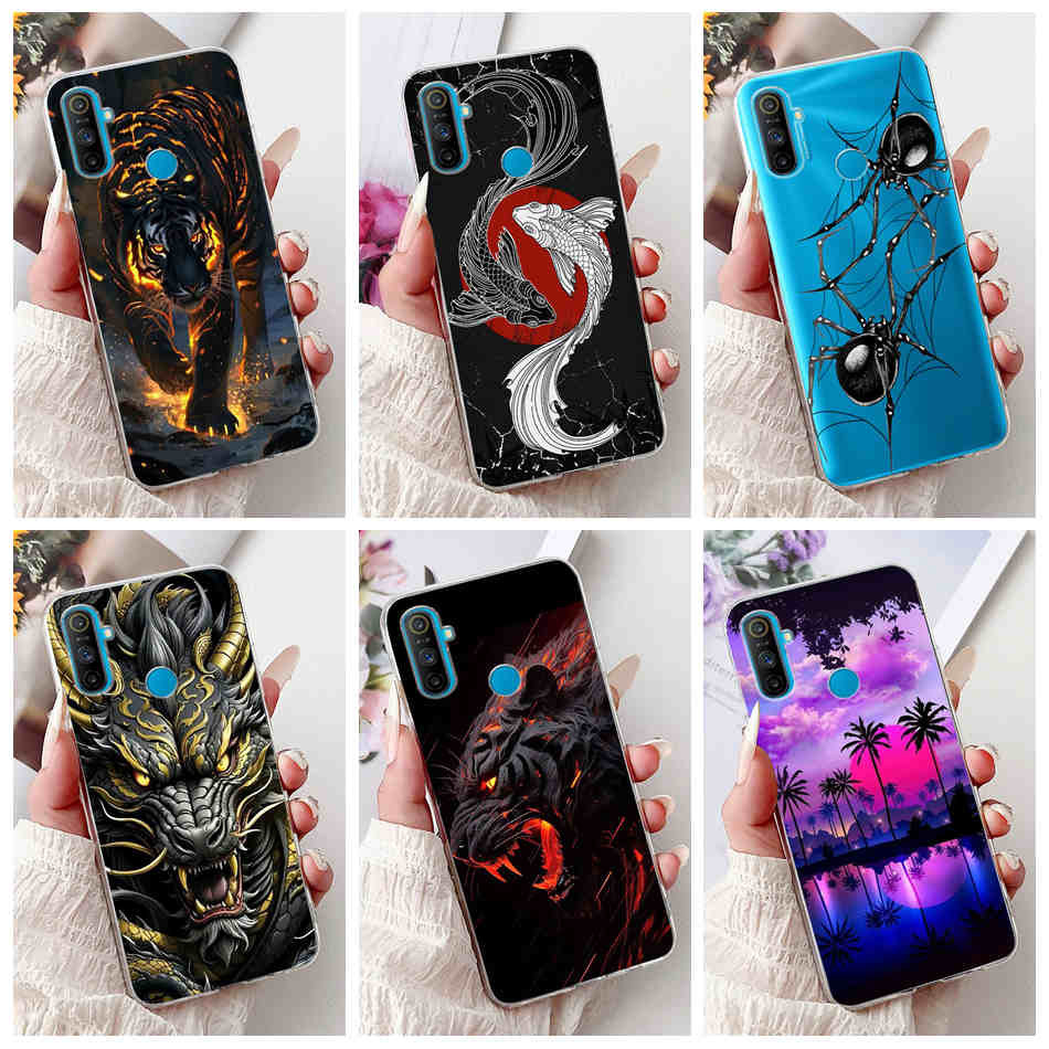สําหรับrealme C3 Fashion Cool Dragon Spider Pattern Casing RealmeC3 (3 กล้อง) เคสโทรศัพท์TPUซิลิโคนอ่อนนุ่ม