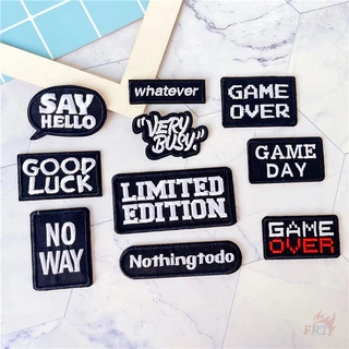☸ เกม. แผ่นแปะรีดร้อน Slang Art ตลก ☸ 1 ชิ้น DIY เย็บบนเหล็กบนป้ายแพทช์