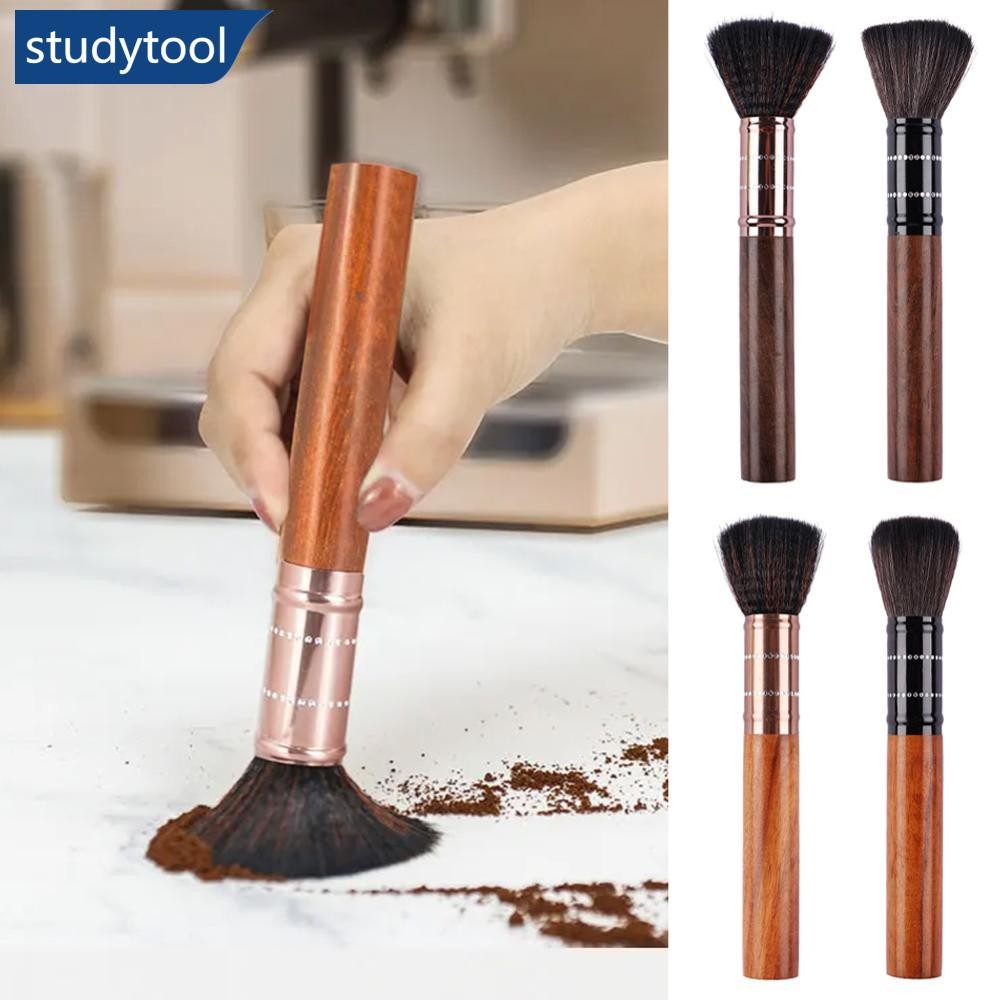 STUDYTOOL แปรงกาแฟเครื่องบดเครื่องมือทําความสะอาดไม้เครื่องชงกาแฟเอสเปรสโซทําความสะอาดผงฝุ่นห้องครัว