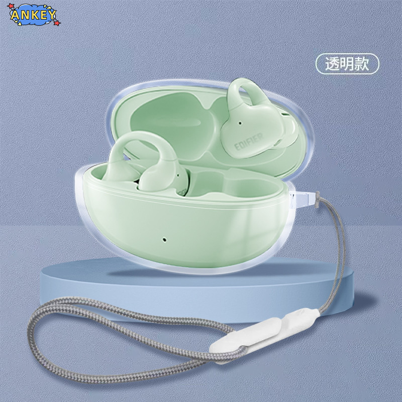 for Edifier LolliClip Case Protective Transparent Clear TPU Covers Bluetooth Earphone Shell