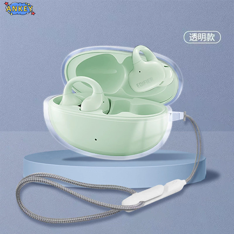 for Edifier LolliClip Case Protective Transparent Clear TPU Covers Bluetooth Earphone Shell