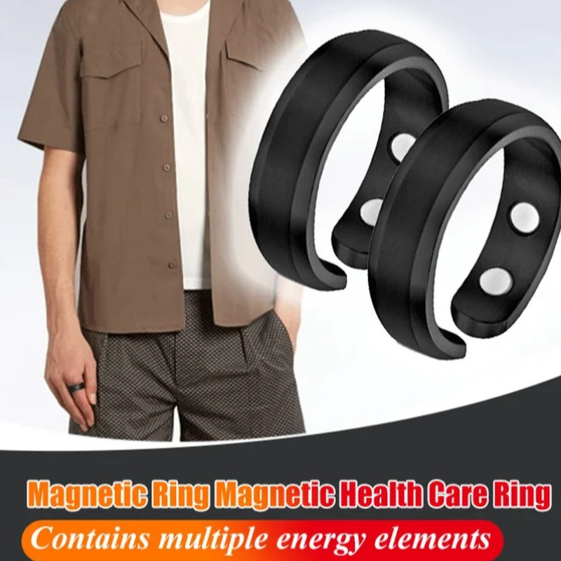 สุขภาพของผู้ชาย แหวนเปิดแม่เหล็กคู่ อุปกรณ์สุขภาพแม่เหล็กโรสโกลด์