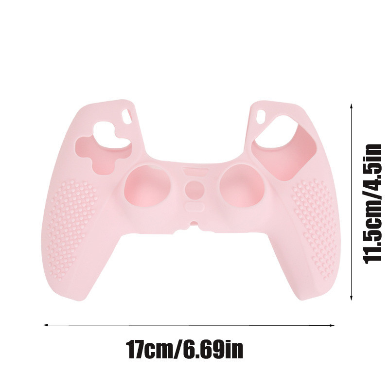 เคสจอยสติ๊ก ยางซิลิโคนนิ่ม กันลื่น ลายดอกซากุระน่ารัก สีชมพู สําหรับ PS5 PS5 PlayStation 5