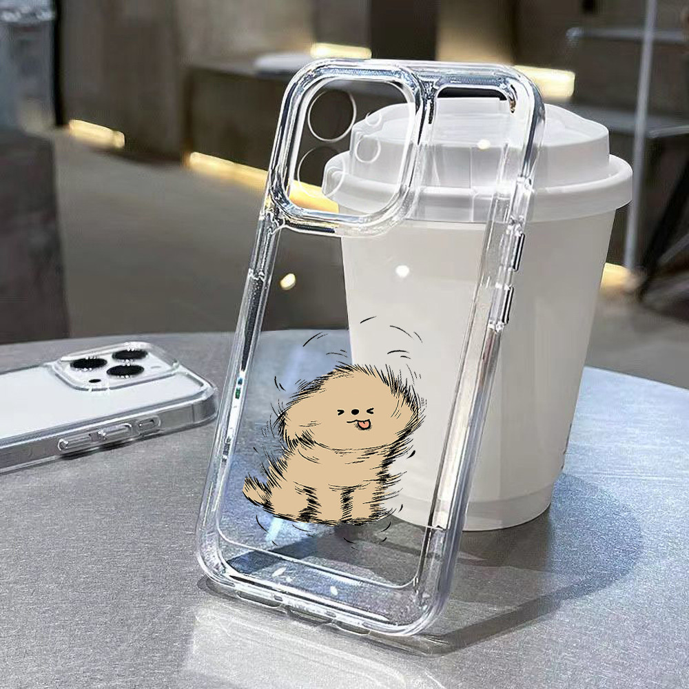 Cute Dog เคสใส for iPhone 11 12 13 14 15 16 17 18 Pro Max XS Max X XR 7 8 SE 17Promax กรณี for iphone 18 ปลอก ปกหลัง