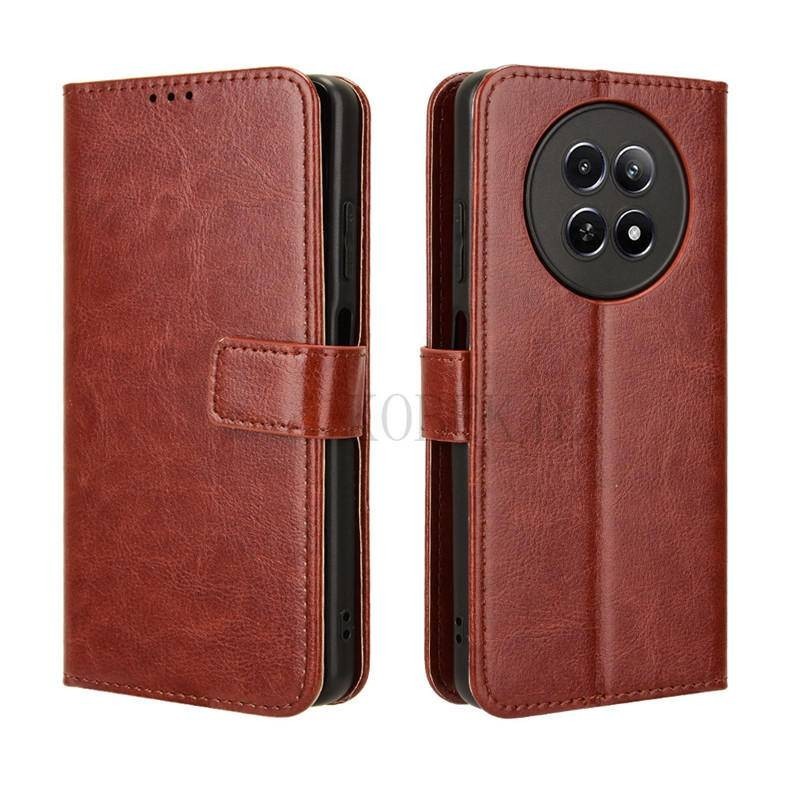 Realme 12 12X Realme12 5G Flip Case หนัง PU Magnetic Slim กระเป๋าสตางค์ใส่โทรศัพท์ที่วางขาตั้ง
