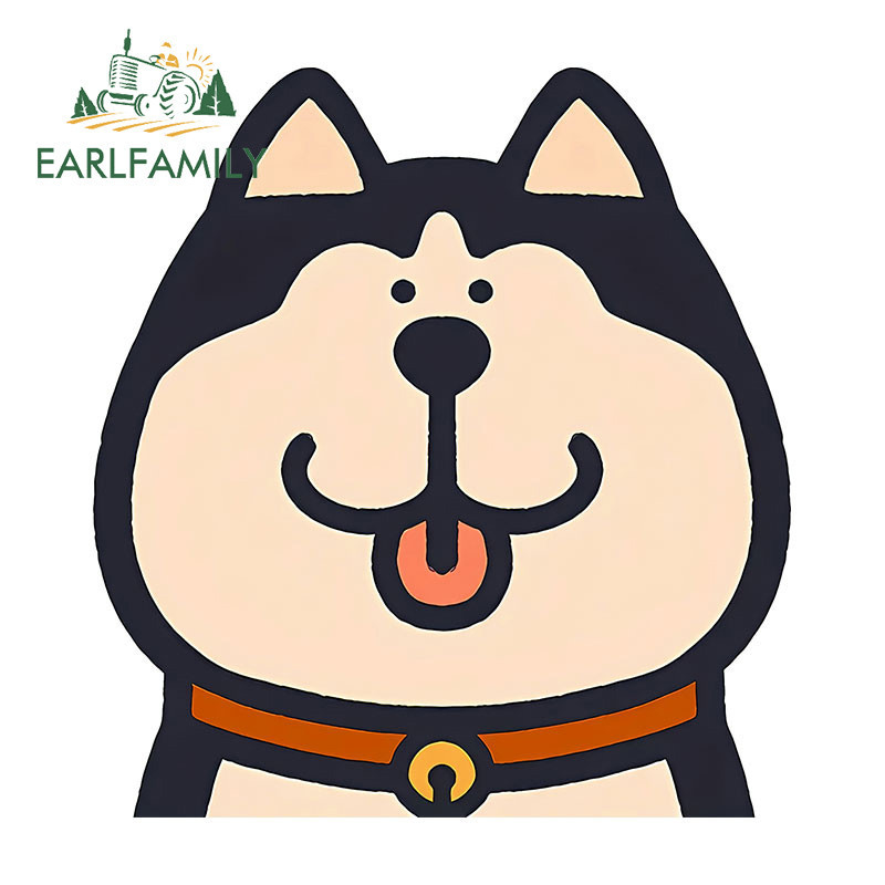 Earlfamily สติกเกอร์กระจกมองหลัง กันแดด ลายสุนัข SUV JDM กันรอยขีดข่วน ขนาด 13 ซม. สําหรับตกแต่งรถยนต์ รถจักรยานยนต์