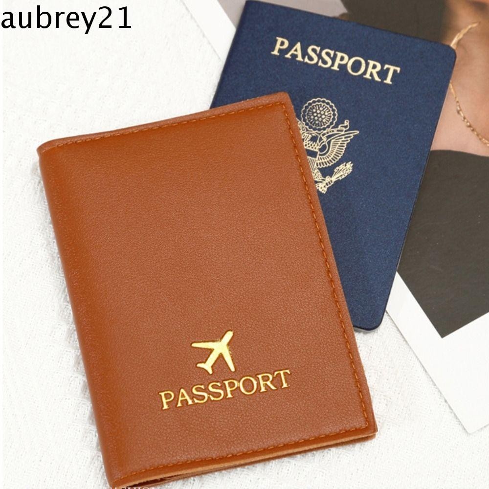 Aubrey1 ปกหนัง PU ใส่หนังสือเดินทาง บัตร อเนกประสงค์ คลิปพาสปอร์ต แฟชั่น เดินทาง กระเป๋าสตางค์ เครื่องบิน เช็คอิน ที่ใส่ตั๋ว หญิง