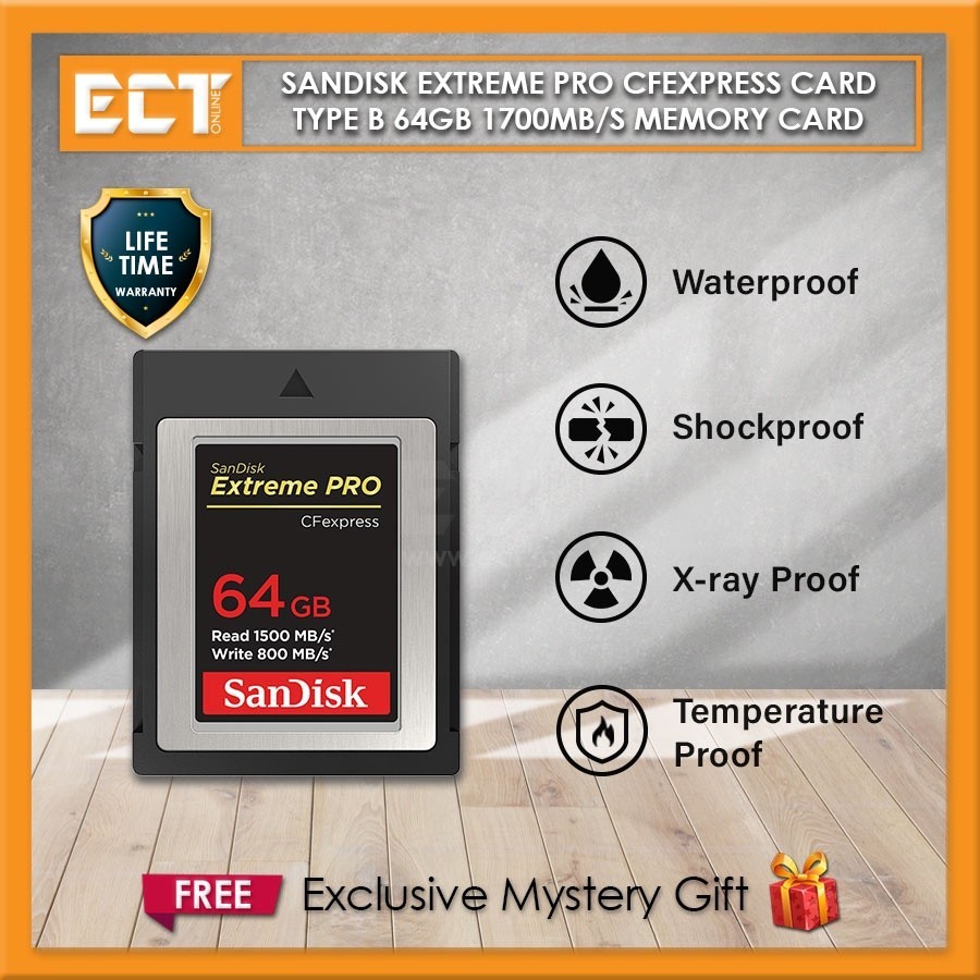 Sandisk Extreme Pro CFexpress การ์ดหน่วยความจํา Type B 64GB 128GB 256GB 512GB 1700MB/s