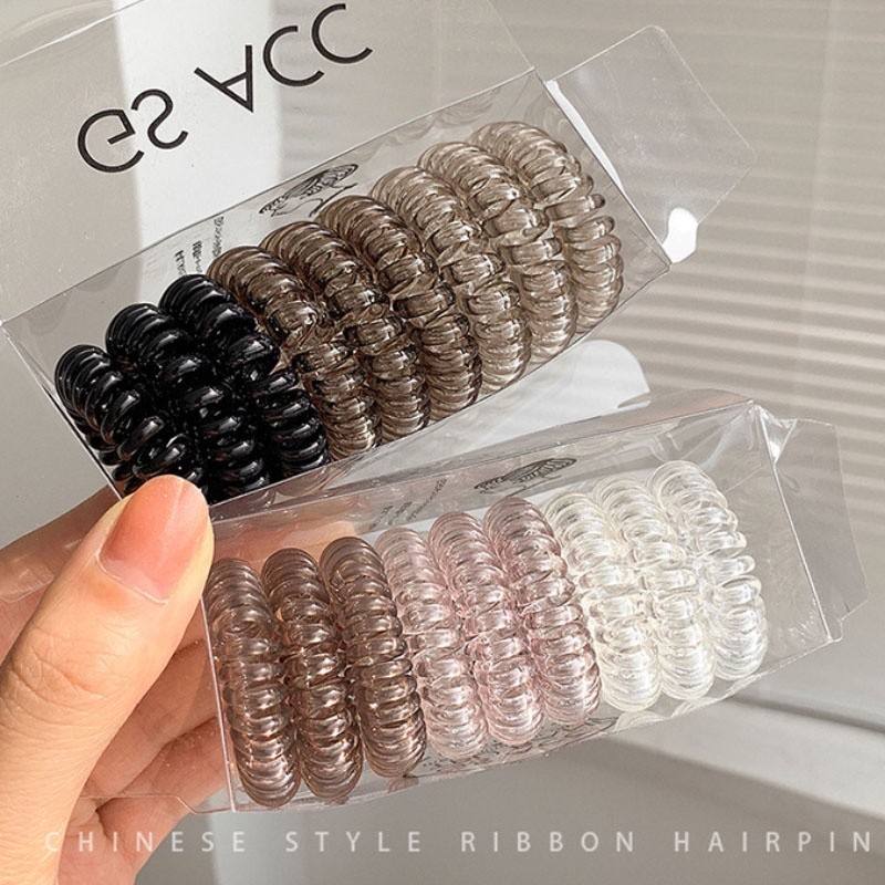 ยางรัดผมหางม้า ยืดหยุ่นสูง สไตล์เกาหลี สําหรับผู้หญิง 2024 9 ชิ้น