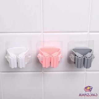 Amaz ที่เก็บไม้กวาด ที่เก็บไม้ถูพื้น ตะขอเก็บไม้ถูพื้น mop ชั้นวางห้องน้ำถ้วยดูด ตะขอเก็บไม้กวาด ตะขอติดผนัง แร็คจัดเก็บ