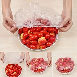 ทิ้งยืดหยุ่นอาหารครอบคลุมยืดกันน้ําชามแผ่นฝา100ชิ้นยอดนิยมเลือก