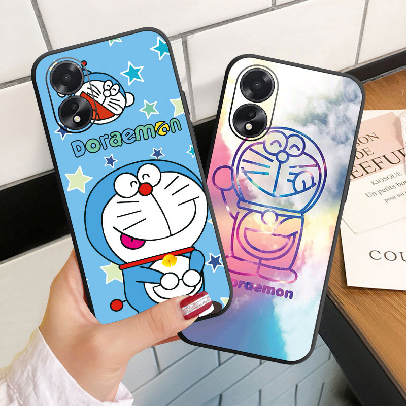 สําหรับ OPPO A18 A38 A58 A78 A79 4G 5G Silicoen เคสโทรศัพท์ปกอ่อนโดราเอมอน