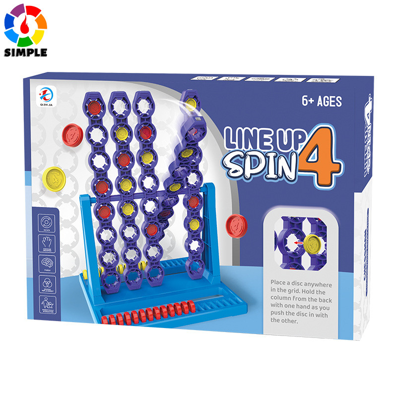 Connect 4 Spin Game, Features Spinning Connect 4 Grid, 2 Player Board Games for Family and Kids, Str