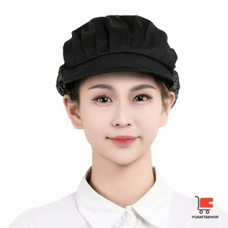 YT หมวกคลุมผมทําอาหาร หมวกแม่ครัว ป้องกันฝุ่น วัสดุผ้าฝ้าย สำหรับงานโรงงาน ผ้าตาข่าย Chef Cap