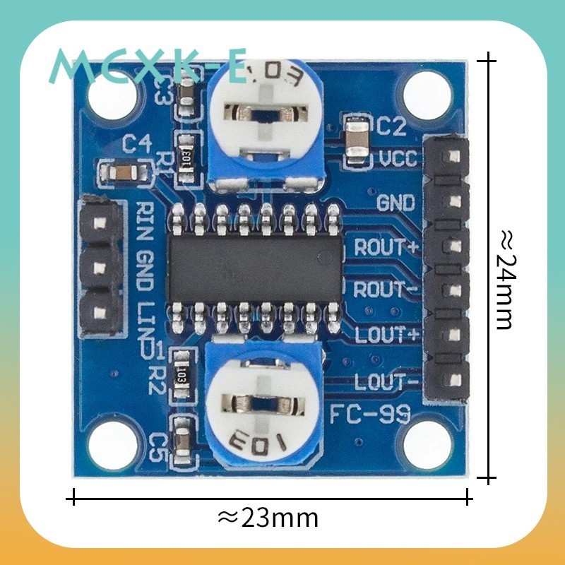 Mcxk-e PAM8406 บอร์ดขยายเสียงดิจิตอล พร้อมโพเทนชิโอมิเตอร์ 5Wx2 Stereo M70